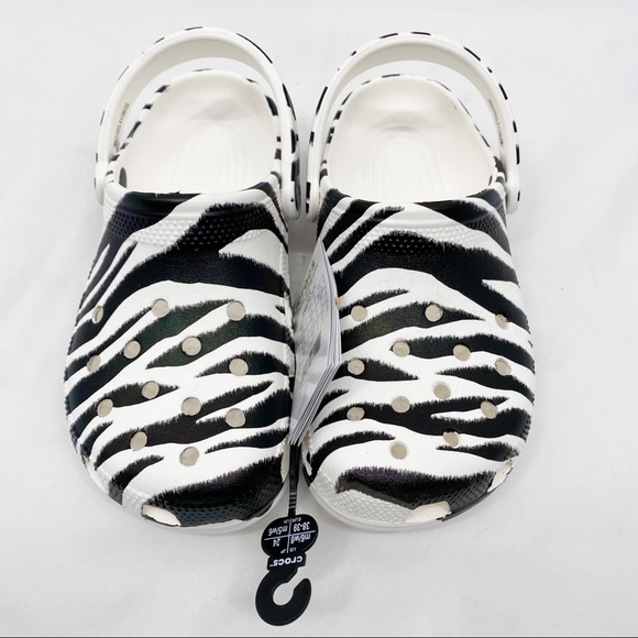 Crocs Zebra Classic Animal Print Clogs - Picture 8 of 14